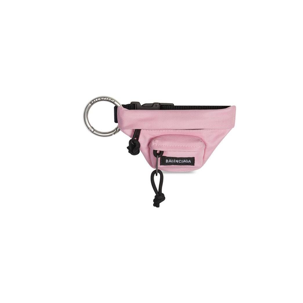 Men\'s Balenciaga Micro Beltpack Bracelet Keyrings Pink | 5621VGHOQ