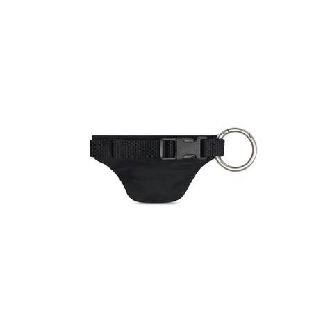 Men's Balenciaga Micro Beltpack Bracelet Keyrings Black | 8236YDHVX