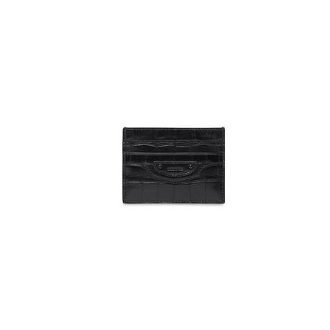 Men's Balenciaga Neo Classic Cardholders Black | 1872KUGPW