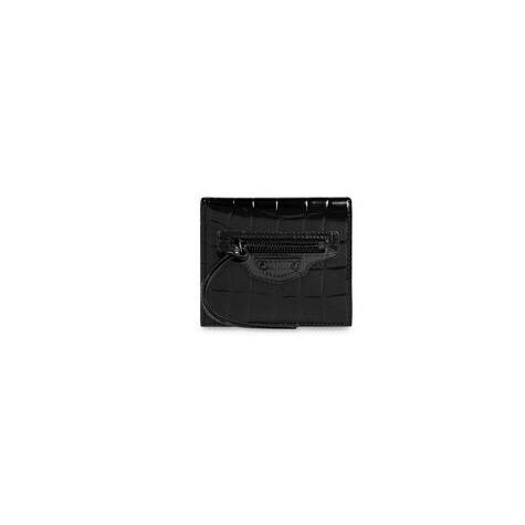 Men's Balenciaga Neo Classic Flap Coin And Card Holder Wallets Black | 5728RAWPM