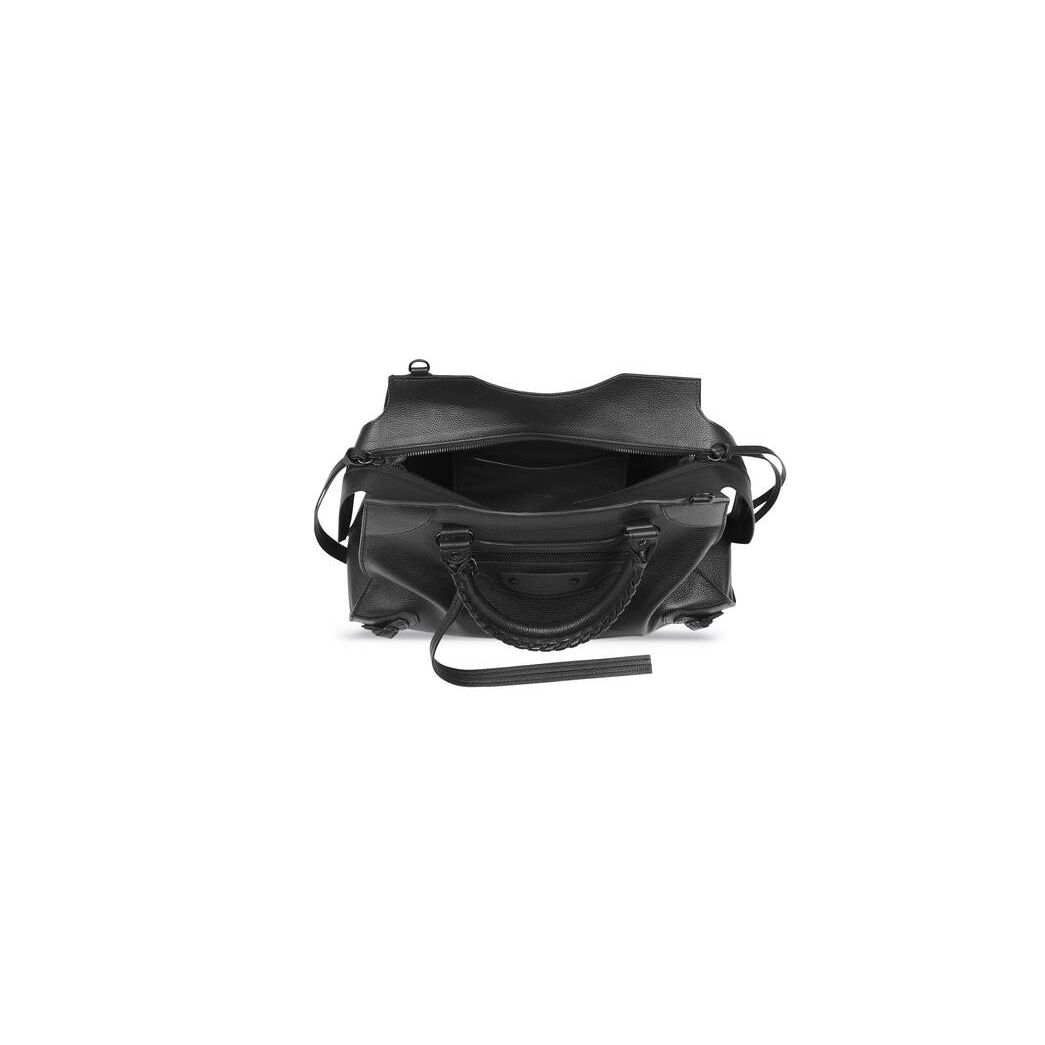 Men's Balenciaga Neo Classic Medium Handbag Tote Bags Black | 9147IXPEL