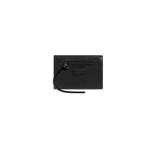 Men's Balenciaga Neo Classic Mini Wallets Black | 2798NUXFC