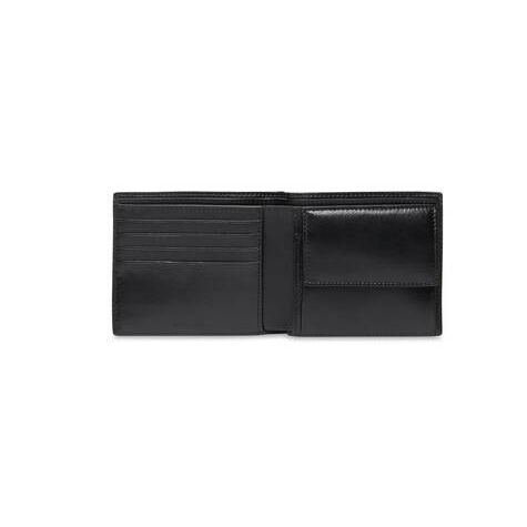 Men's Balenciaga Neo Classic Square Fold Coin Wallets Black | 0896AGPZF