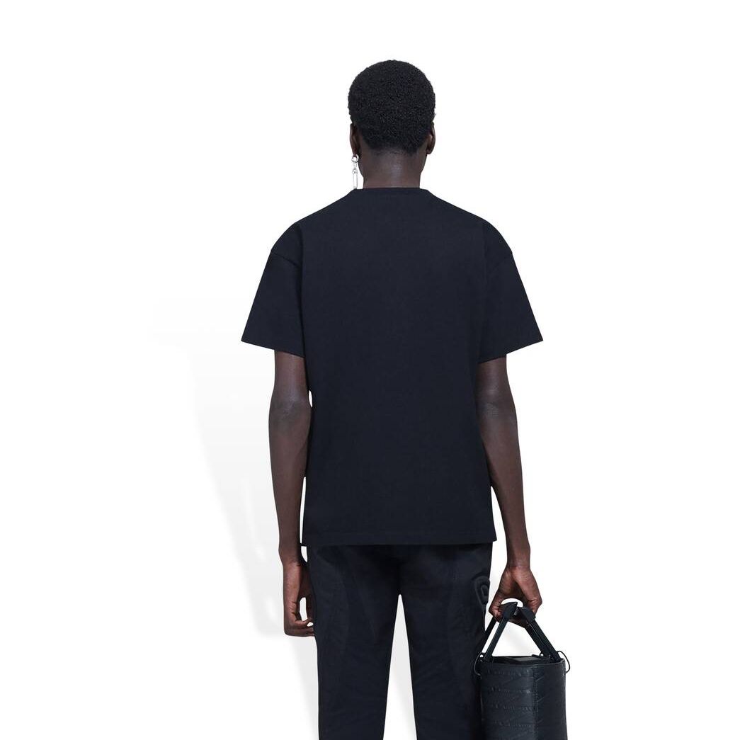 Men's Balenciaga New Copyright Medium Fit T Shirts Black | 0986VUIMR