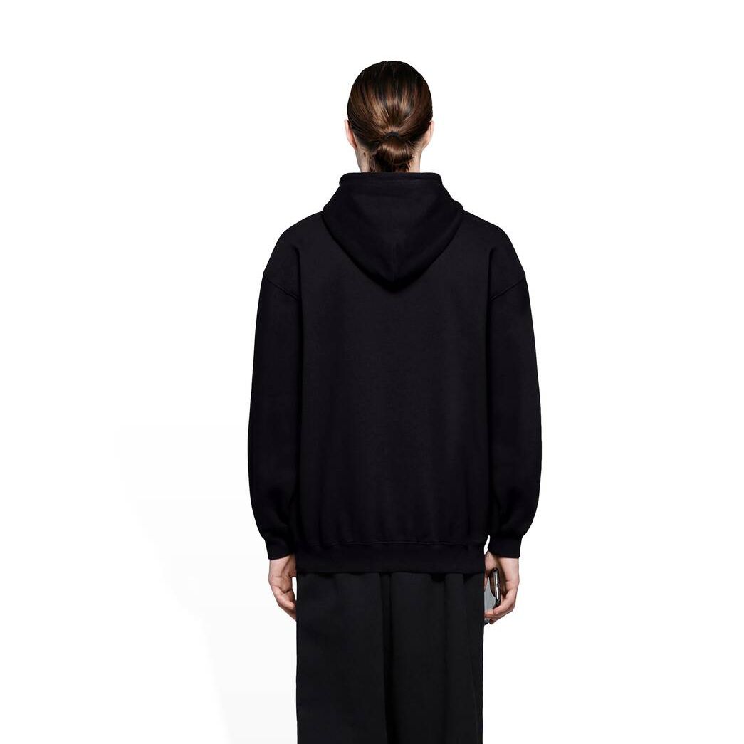 Men's Balenciaga New Copyright Medium Fit Hoodie Black | 2407DXBWV