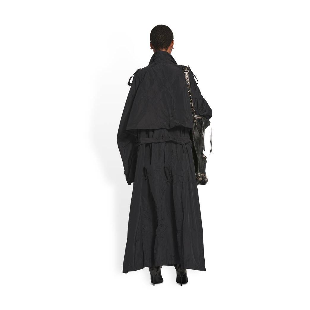 Men's Balenciaga Packable Trench Jackets Black | 7349NVDCL