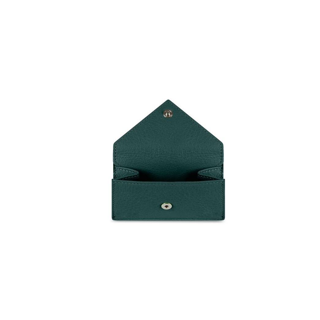 Men's Balenciaga Papier Mini Wallets Green | 4017KALXD