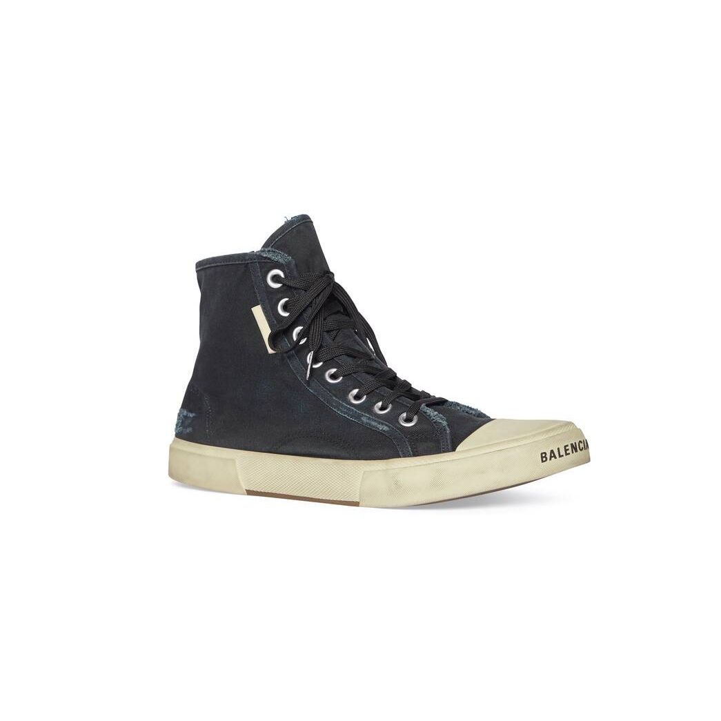 Men's Balenciaga Paris High Tops Sneakers Black | 3859RJWXA