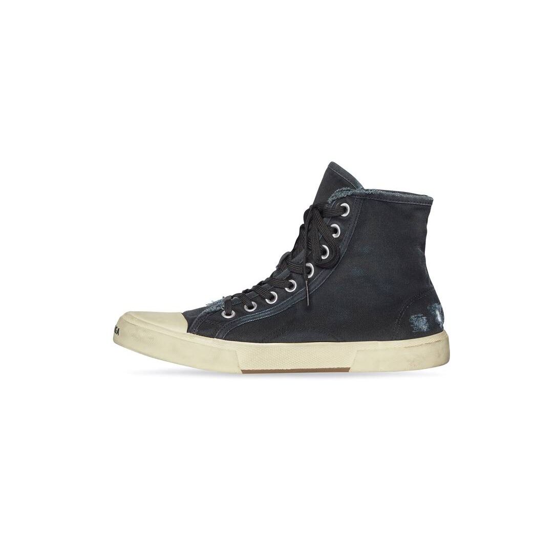 Men's Balenciaga Paris High Tops Sneakers Black | 3859RJWXA