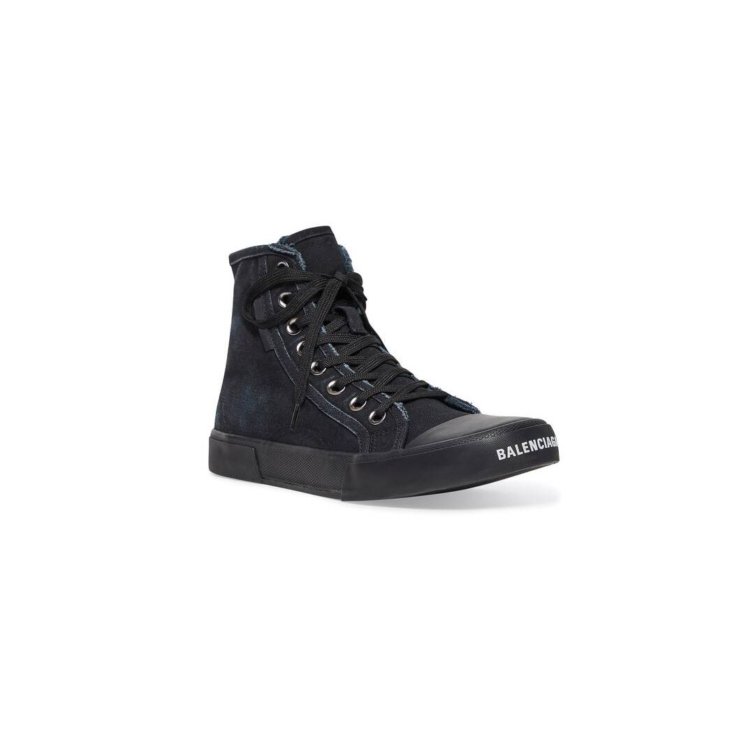 Men's Balenciaga Paris High Tops Sneakers Black | 5061HLGOP