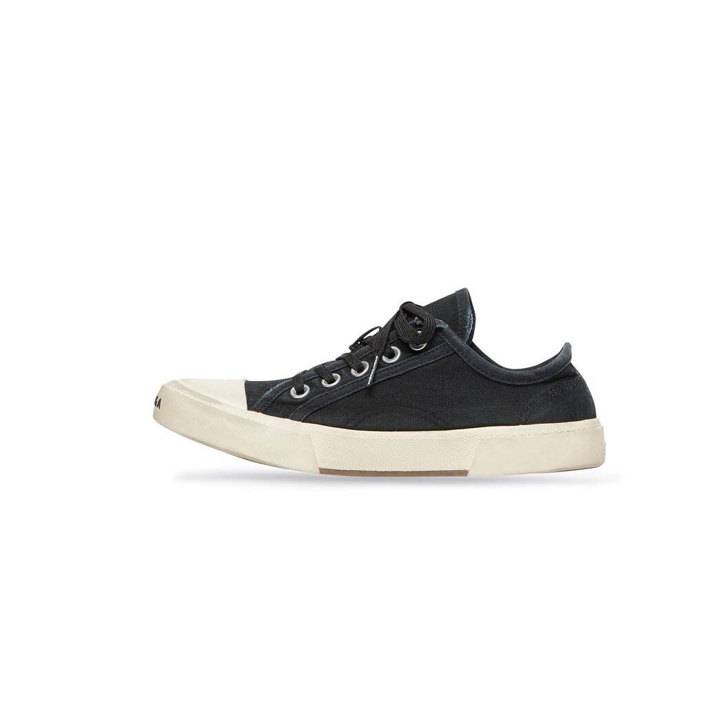 Men's Balenciaga Paris Low Tops Sneakers Black | 2375PRFSI