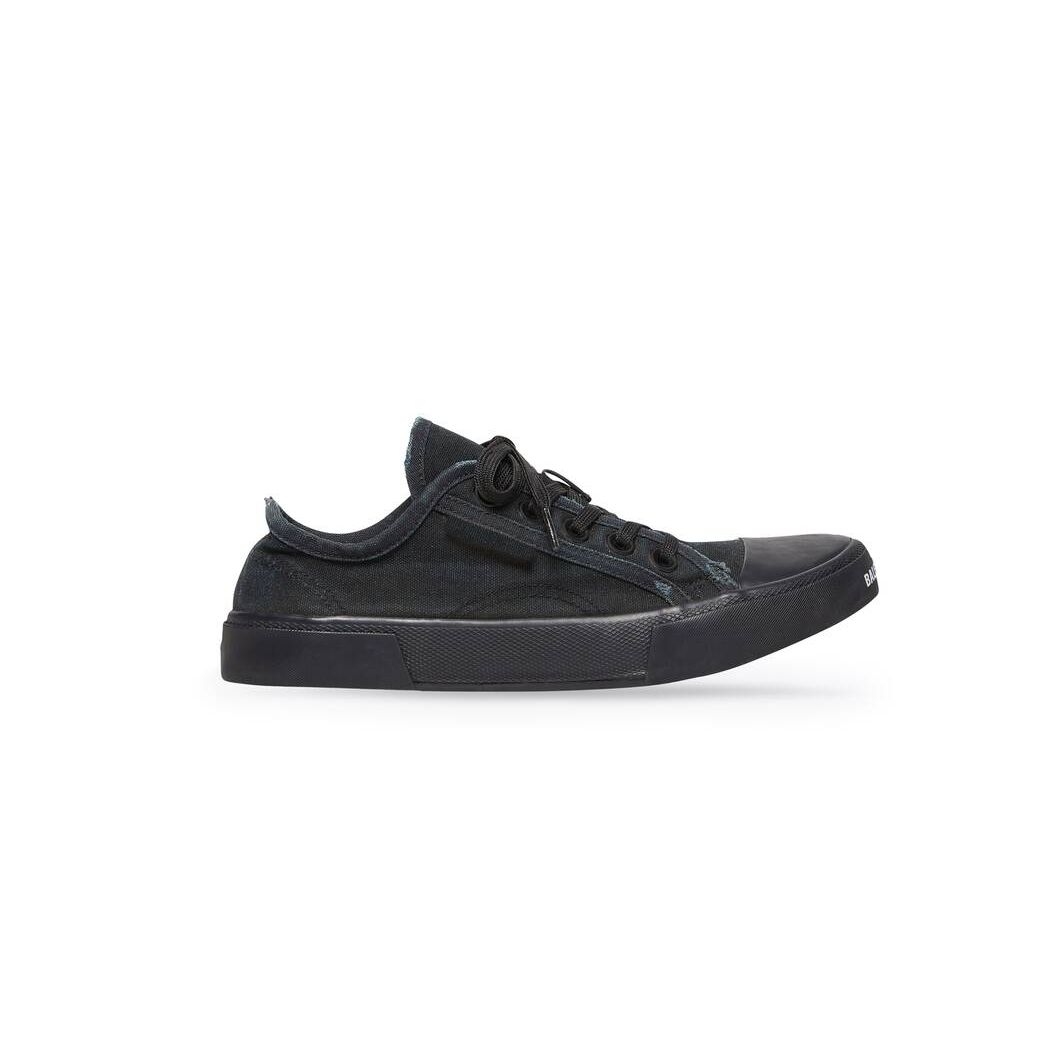 Men\'s Balenciaga Paris Low Tops Sneakers Black | 5786ALSOC