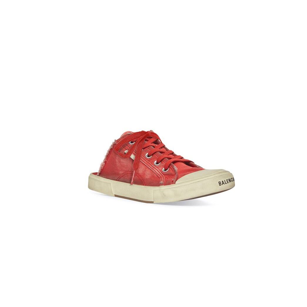 Men's Balenciaga Paris Mule Sneakers Red | 7125OTSNM