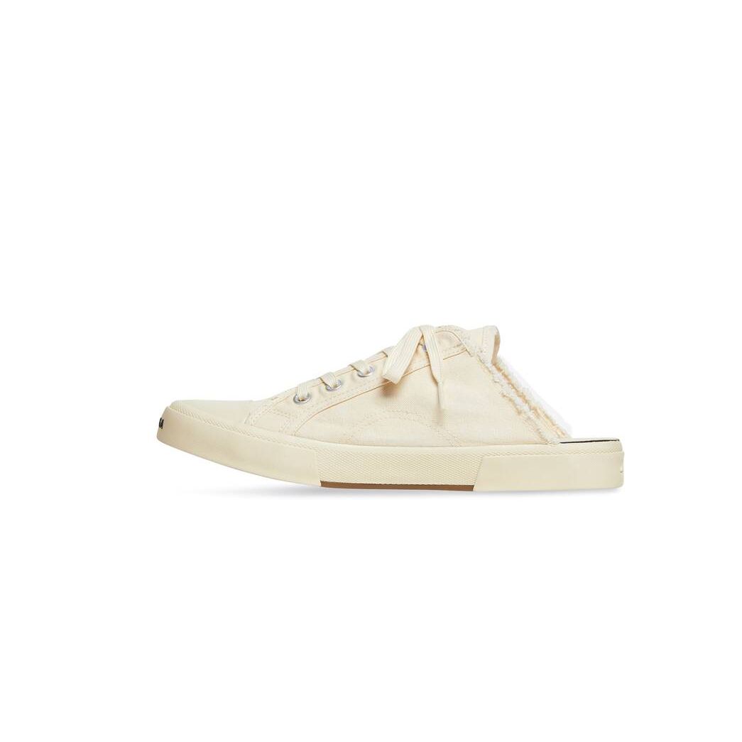 Men's Balenciaga Paris Mule Sneakers White | 8752SPOXH