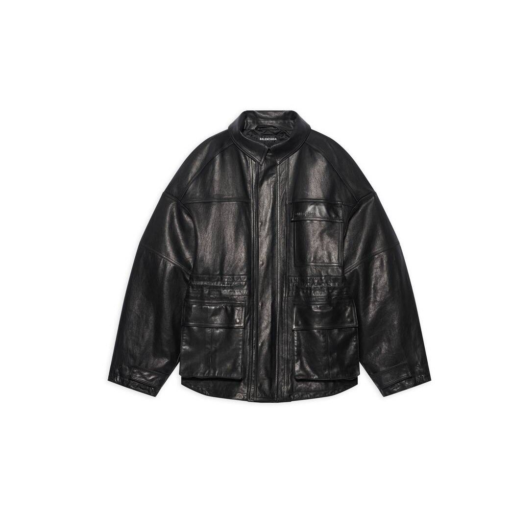 Men's Balenciaga Parka Jackets Black | 7524QMFWG