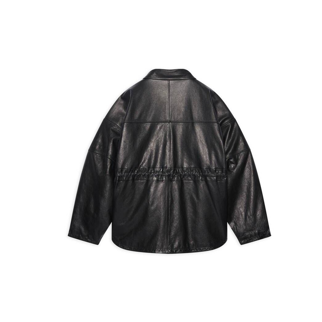 Men's Balenciaga Parka Jackets Black | 7524QMFWG