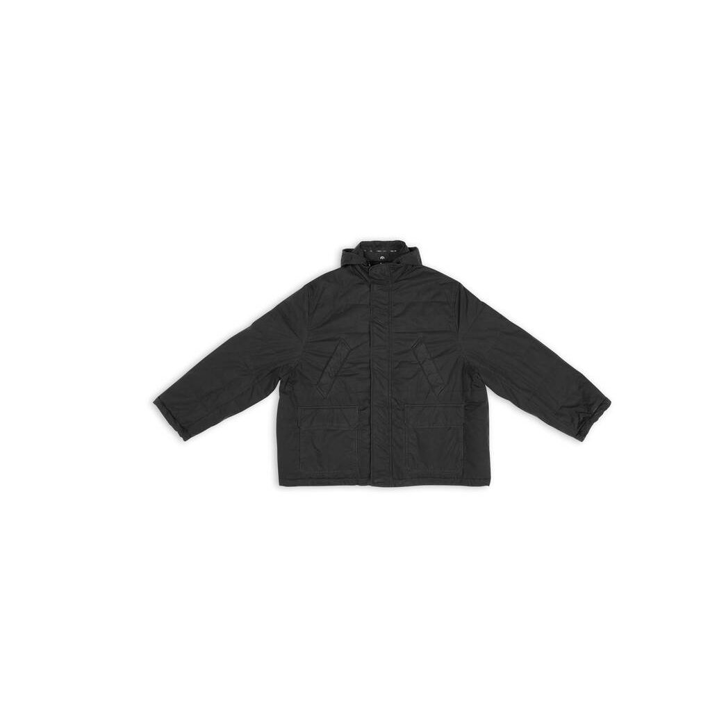 Men's Balenciaga Parka Jackets Black | 9475QZLPX