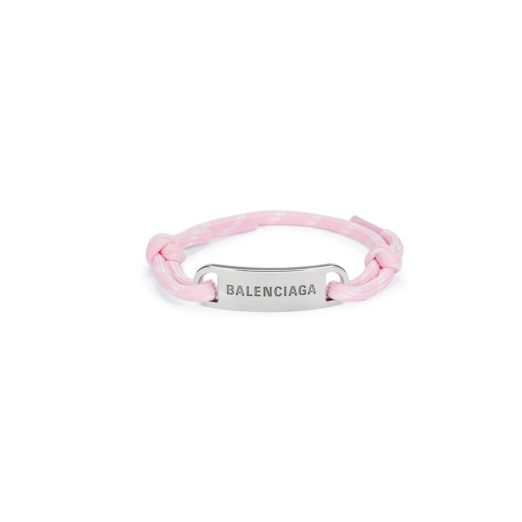 Men's Balenciaga Plate Bracelet Jewelry Pink | 1863KREFQ