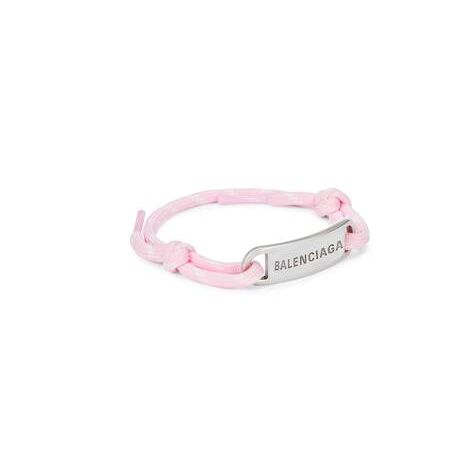 Men's Balenciaga Plate Bracelet Jewelry Pink | 1863KREFQ