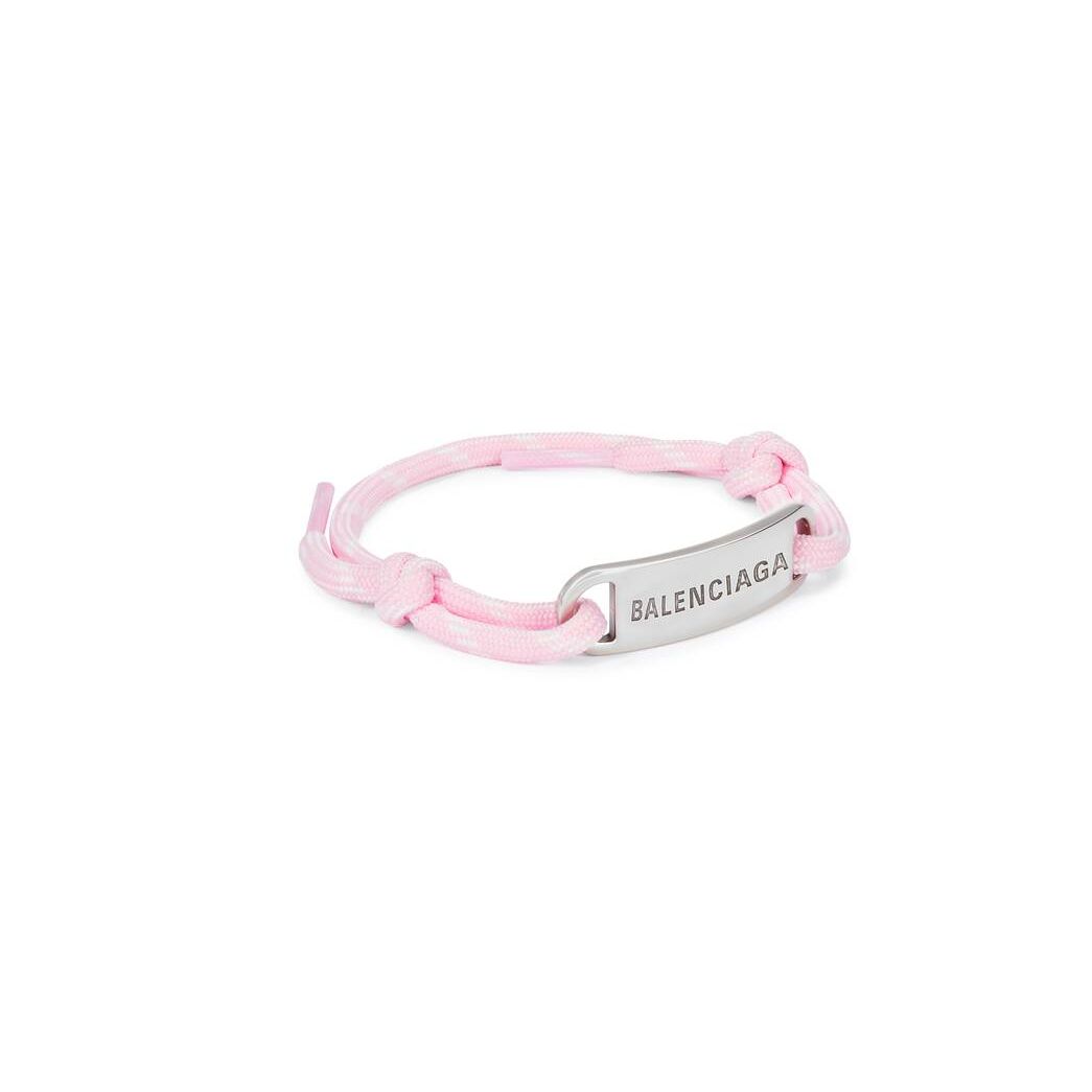 Men\'s Balenciaga Plate Bracelet Jewelry Pink | 1863KREFQ