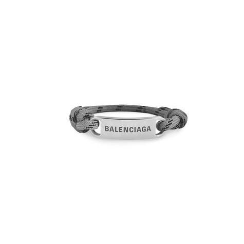 Men's Balenciaga Plate Bracelet Jewelry Black | 2018XEWQG