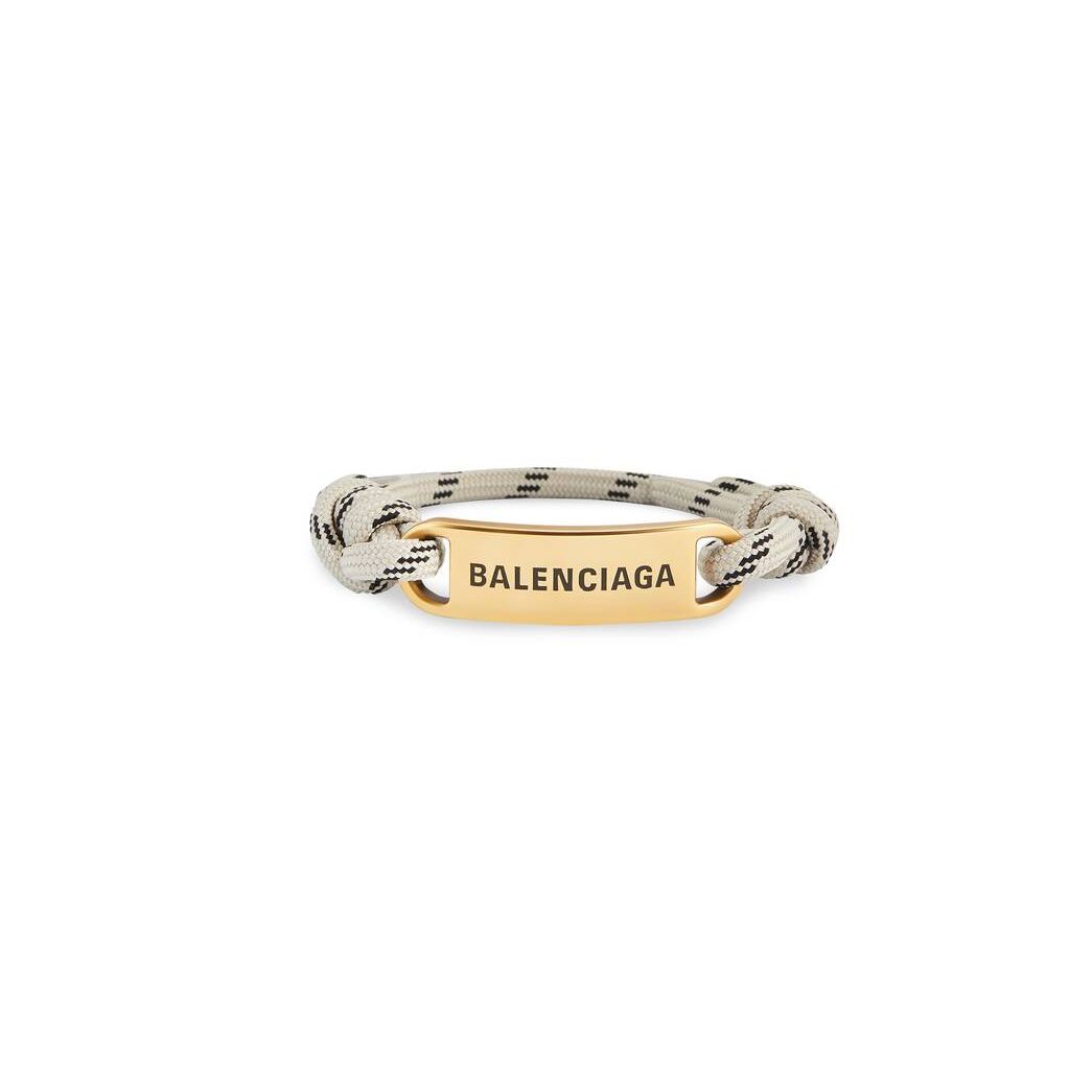 Men's Balenciaga Plate Bracelet Jewelry Beige | 3914RADWG