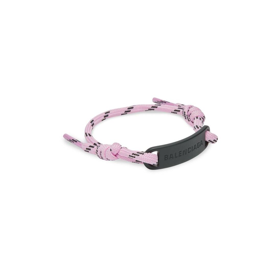 Men\'s Balenciaga Plate Bracelet Jewelry Pink | 4162YBZNG