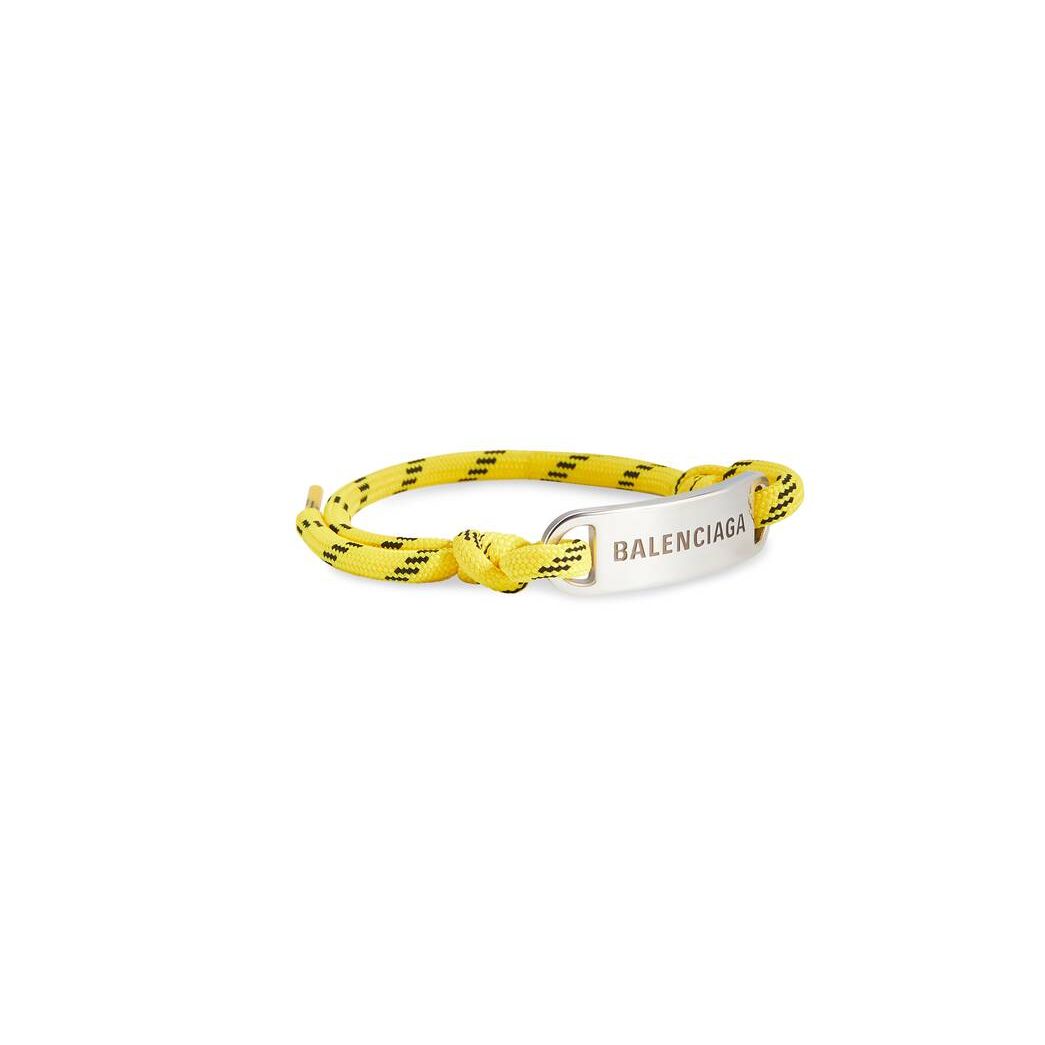 Men\'s Balenciaga Plate Bracelet Jewelry Yellow | 6524PEAHJ