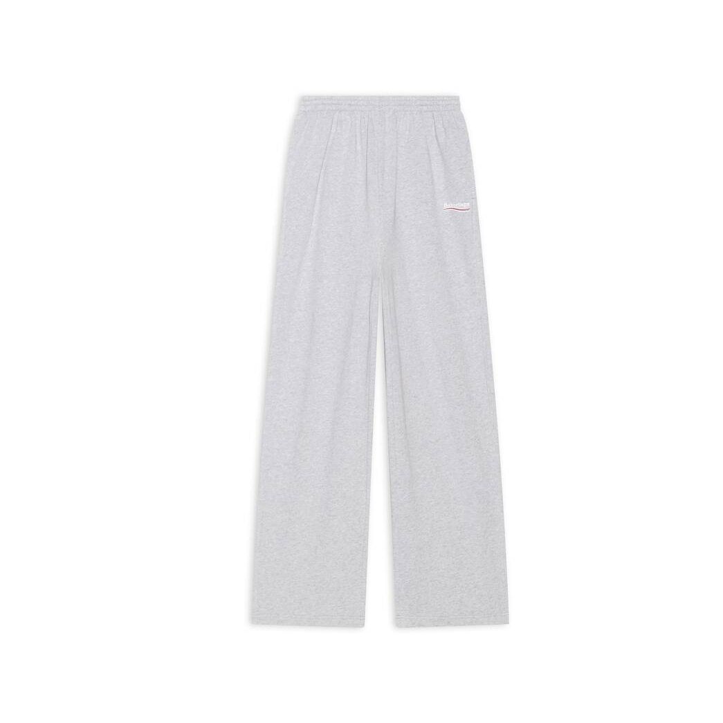 Men's Balenciaga Political Campaign Jogging Pants Grey | 1402OCLMK