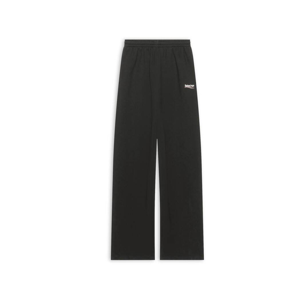 Men's Balenciaga Political Campaign Jogging Pants Black | 6547THPMA