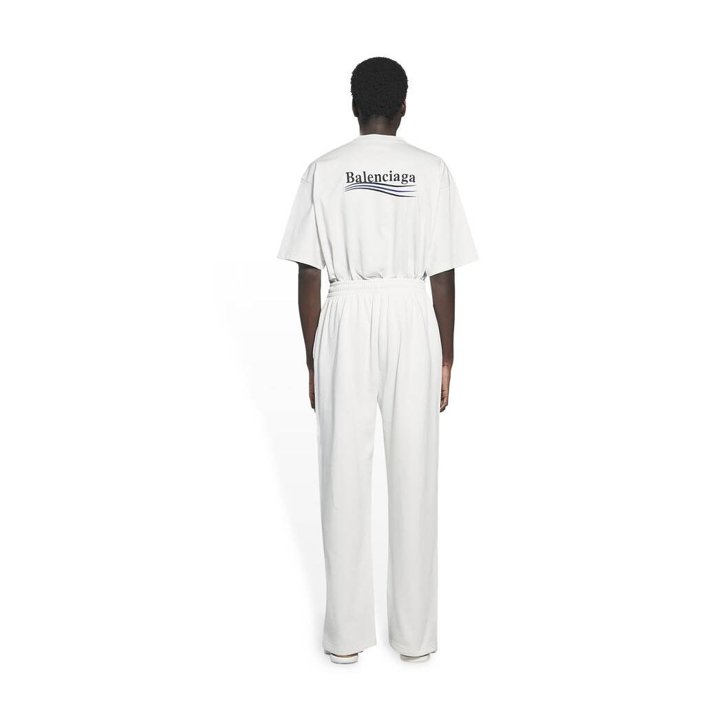 Men's Balenciaga Political Campaign Jogging Pants White | 9203LPODA