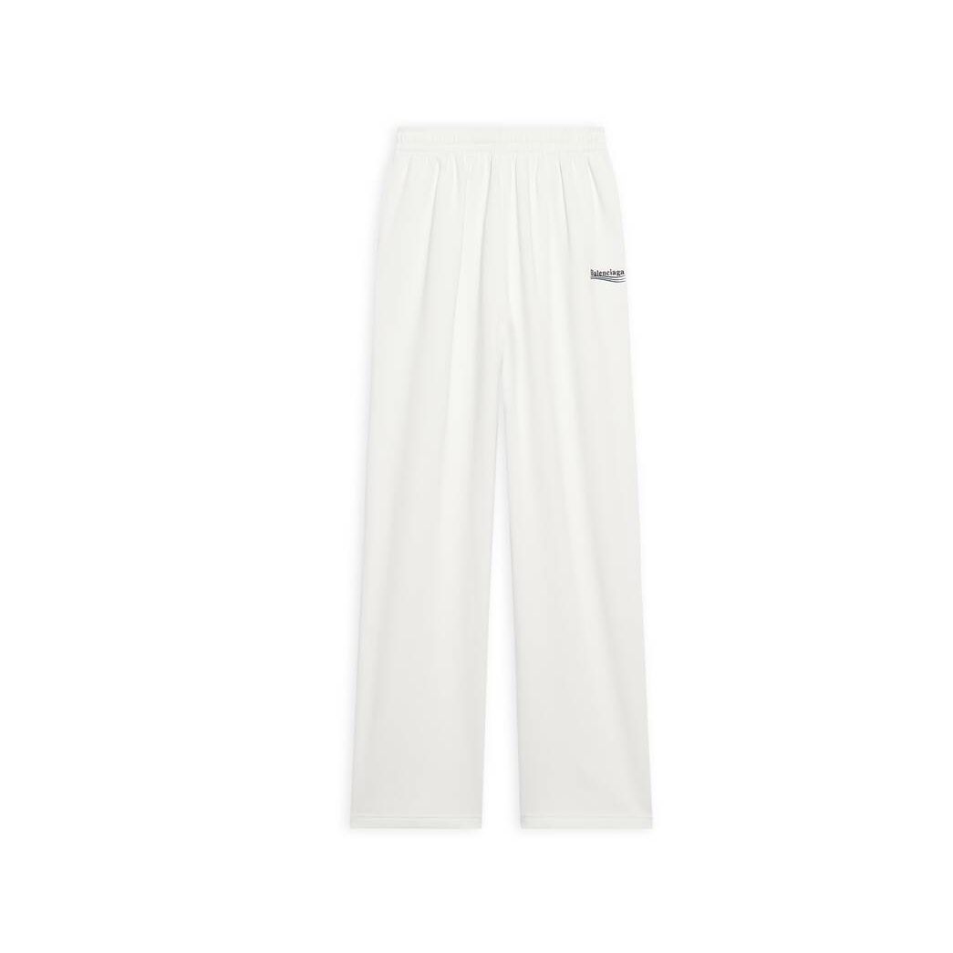 Men's Balenciaga Political Campaign Jogging Pants White | 9203LPODA