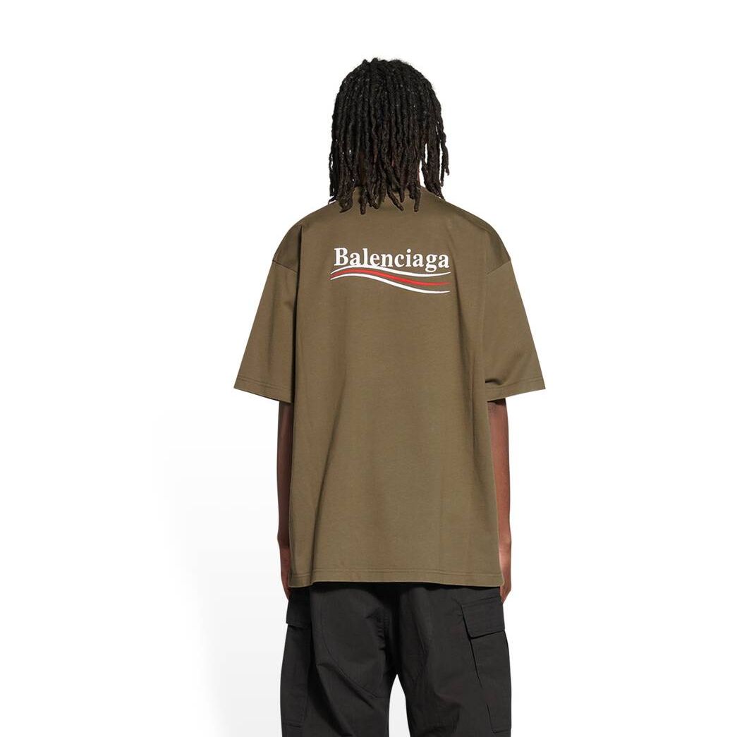 Men's Balenciaga Political Campaign Large Fit T Shirts | 5862UIJQS