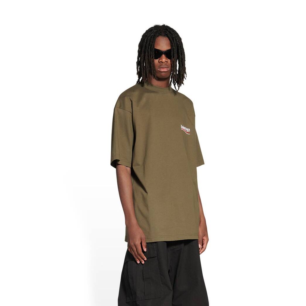 Men's Balenciaga Political Campaign Large Fit T Shirts | 5862UIJQS