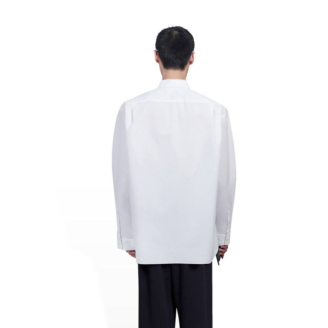 Men's Balenciaga Political Campaign Shirts White | 0726GWZAP