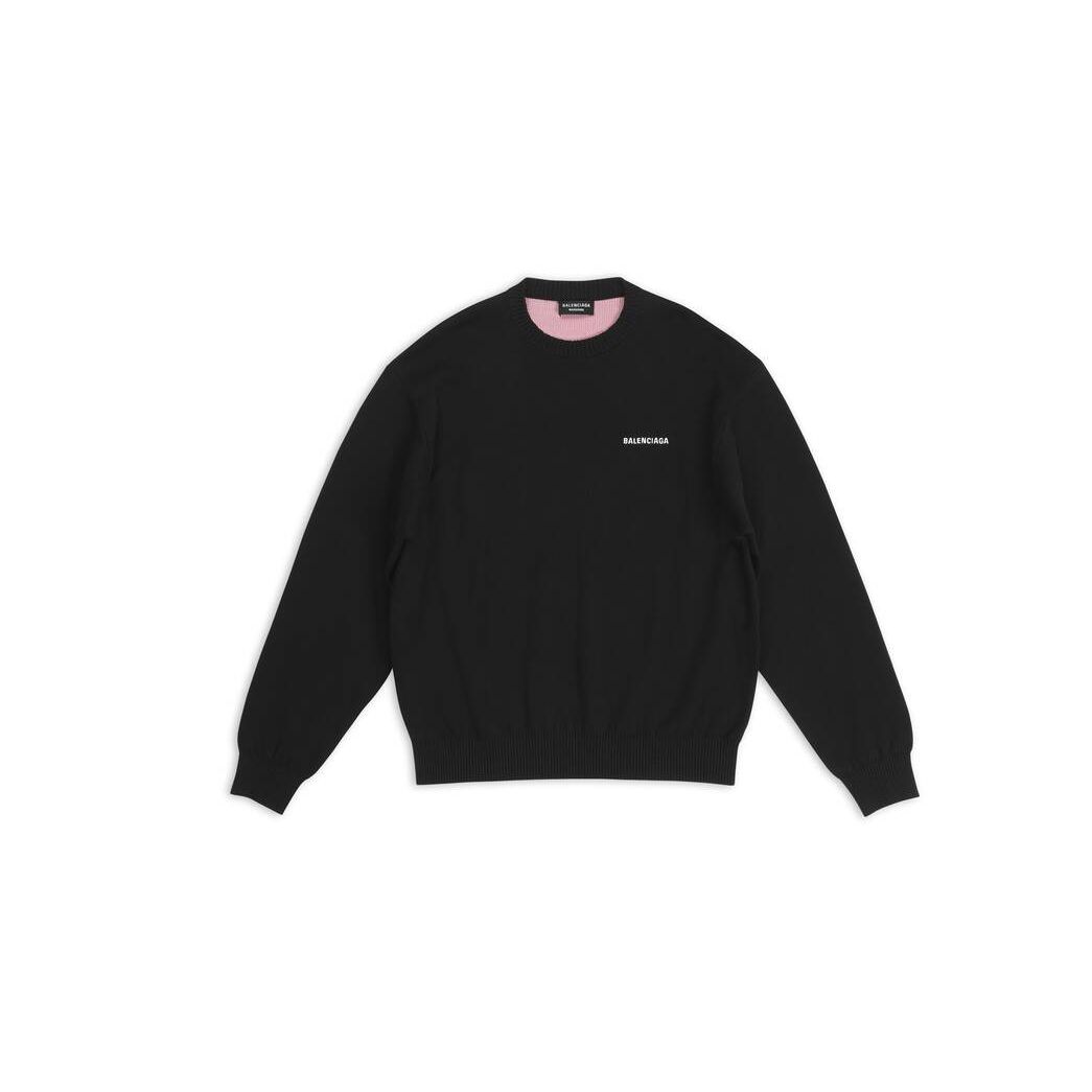 Men's Balenciaga Political Campaign Sweater Knitwear Black | 6179KGZUV