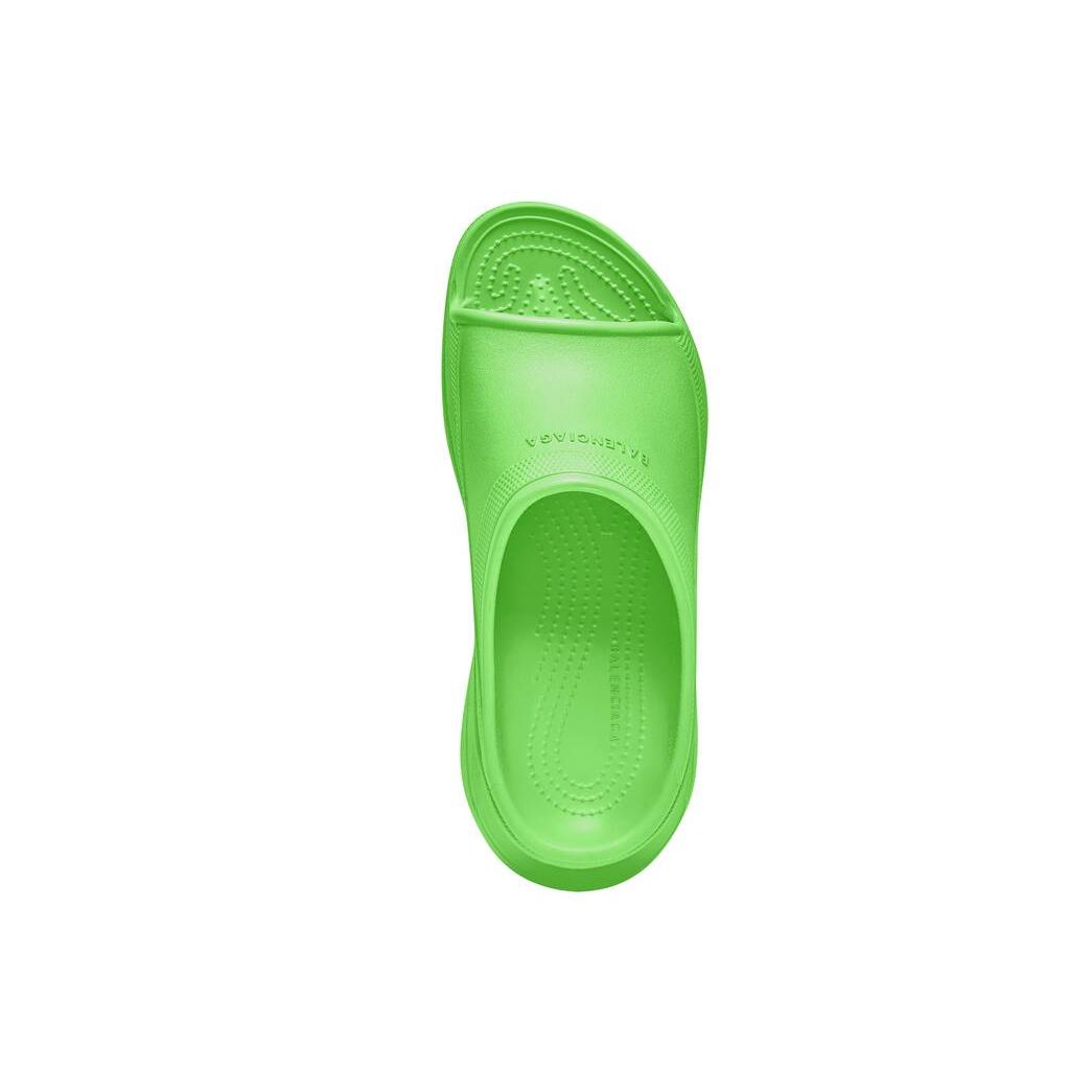 Men's Balenciaga Pool Crocs Slide Sandals Green | 7923ITXNQ