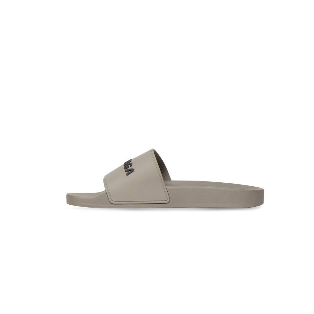 Men's Balenciaga Pool Slide Sandals Grey | 2358NUJYV