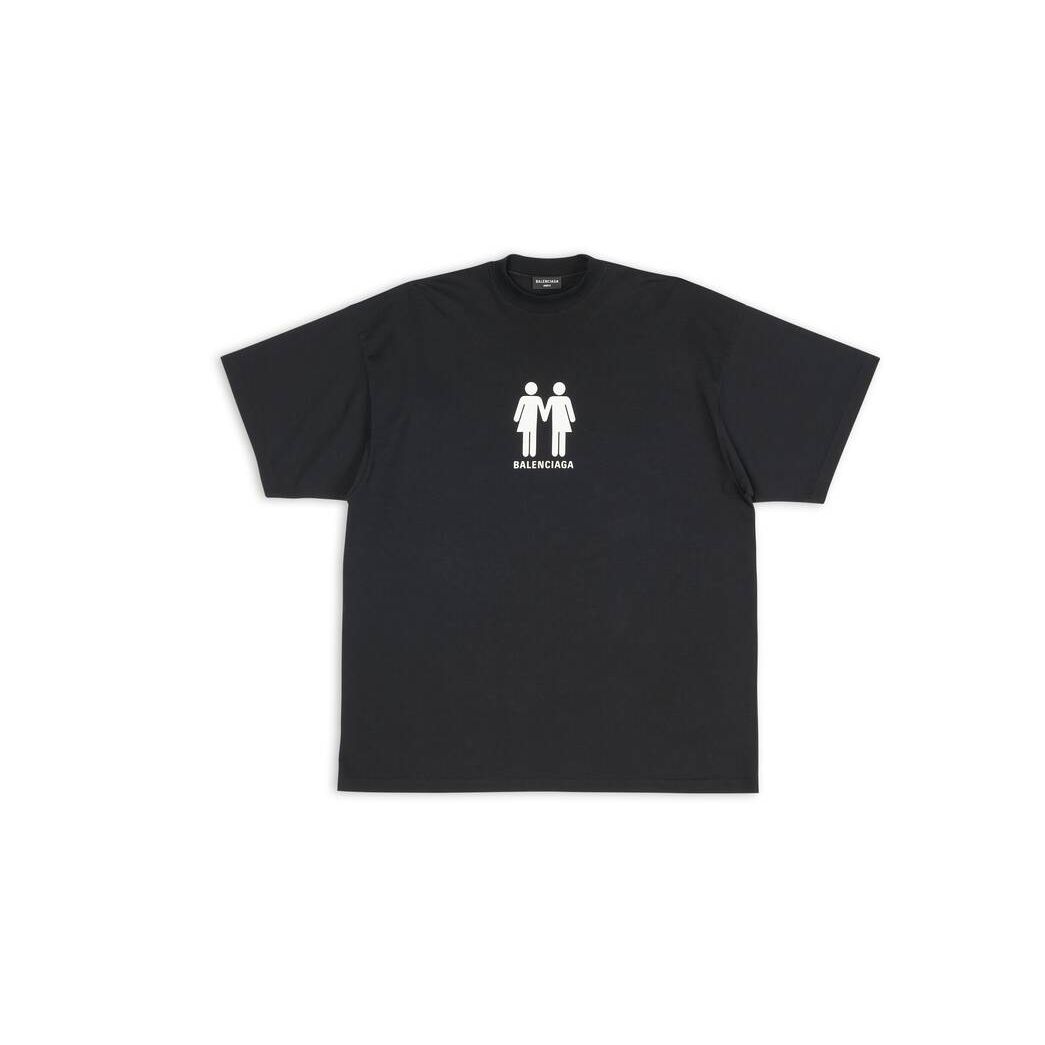 Men's Balenciaga Pride 22 T Shirts Black | 0479NLHAC