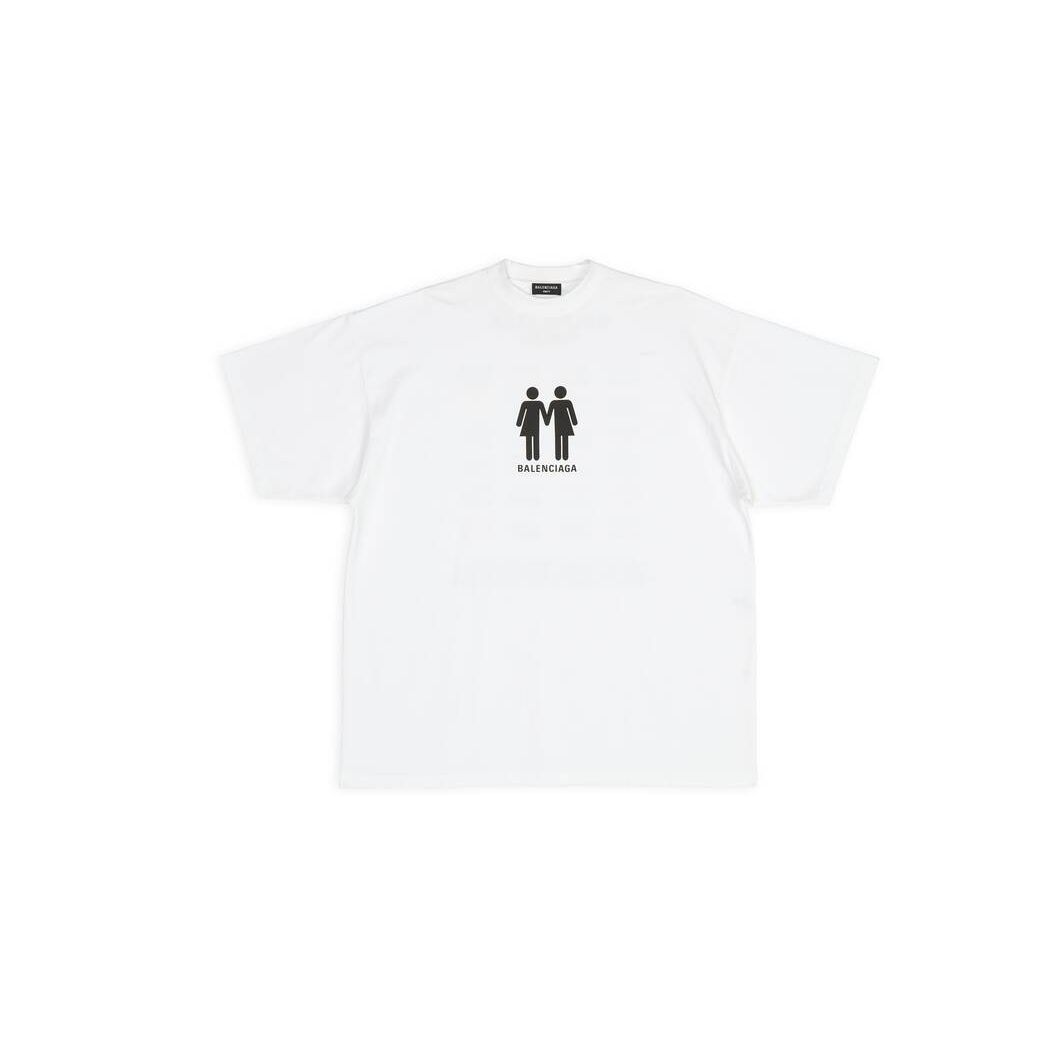 Men's Balenciaga Pride 22 T Shirts White | 6859SJQBD