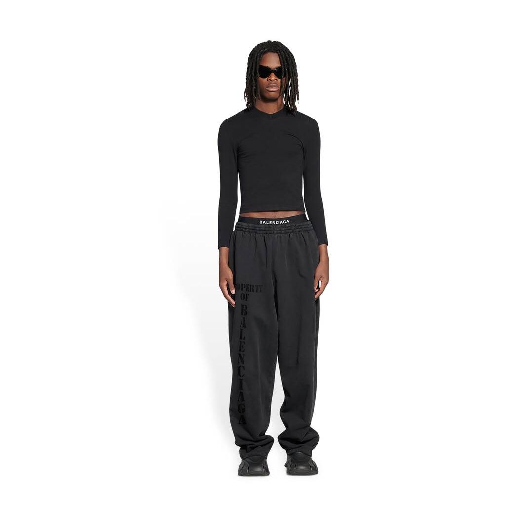 Men\'s Balenciaga Property Baggy Jogging Pants Black | 8245DOYHC