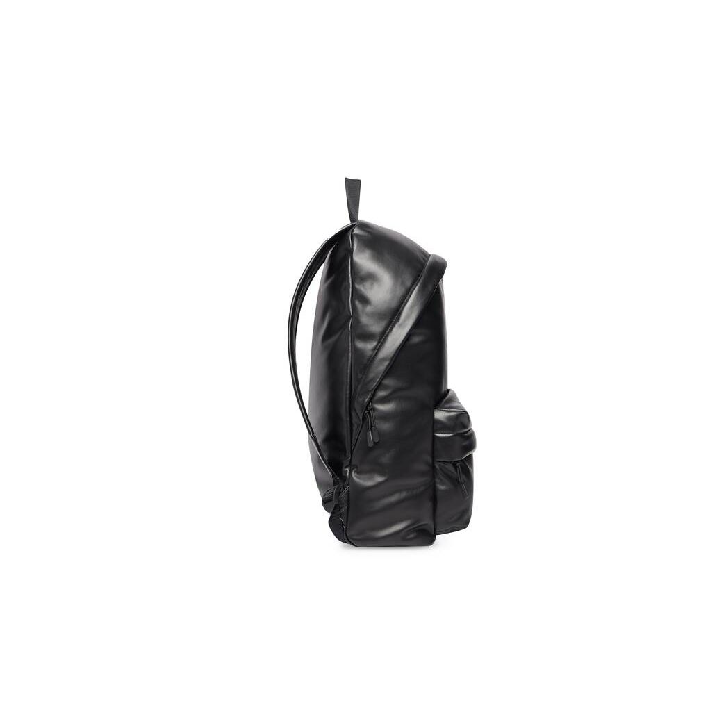 Men's Balenciaga Puffy Backpacks Black | 0357SJZCY