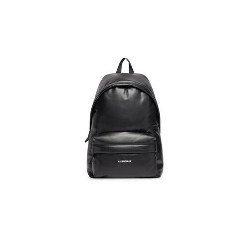 Men's Balenciaga Puffy Backpacks Black | 0357SJZCY