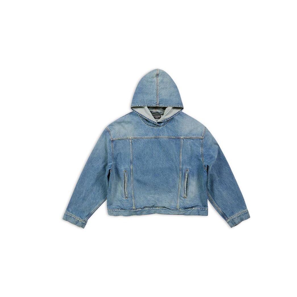 Men's Balenciaga Pull-over Jackets Blue | 8427NLWDK