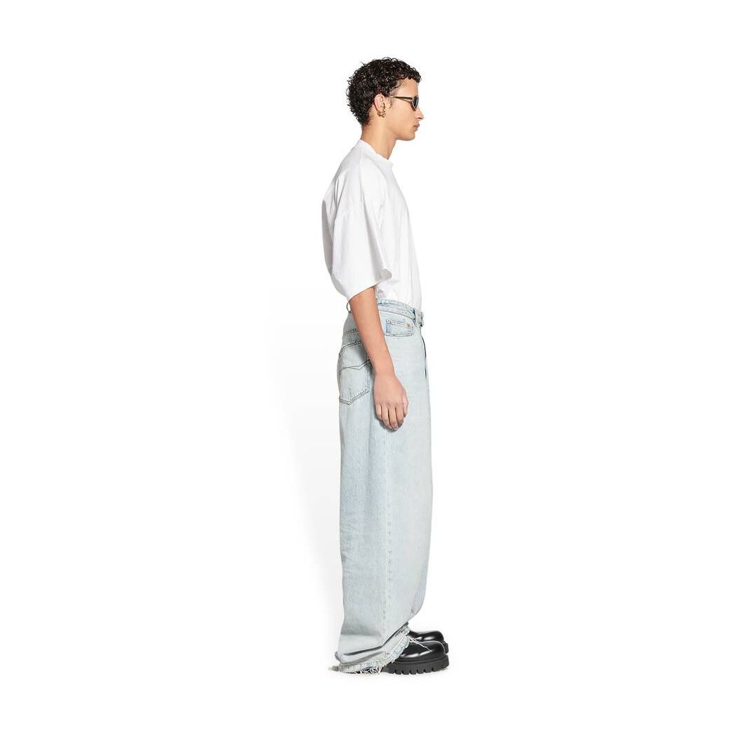 Men's Balenciaga Pull-up Pants Light Blue | 0983EFAVO