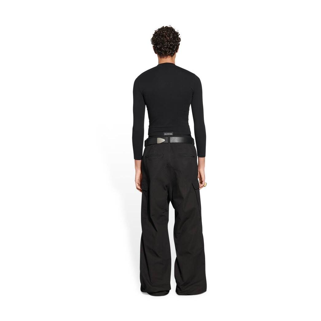 Men's Balenciaga Pulled Cargo Pants Black | 9457WEZVC