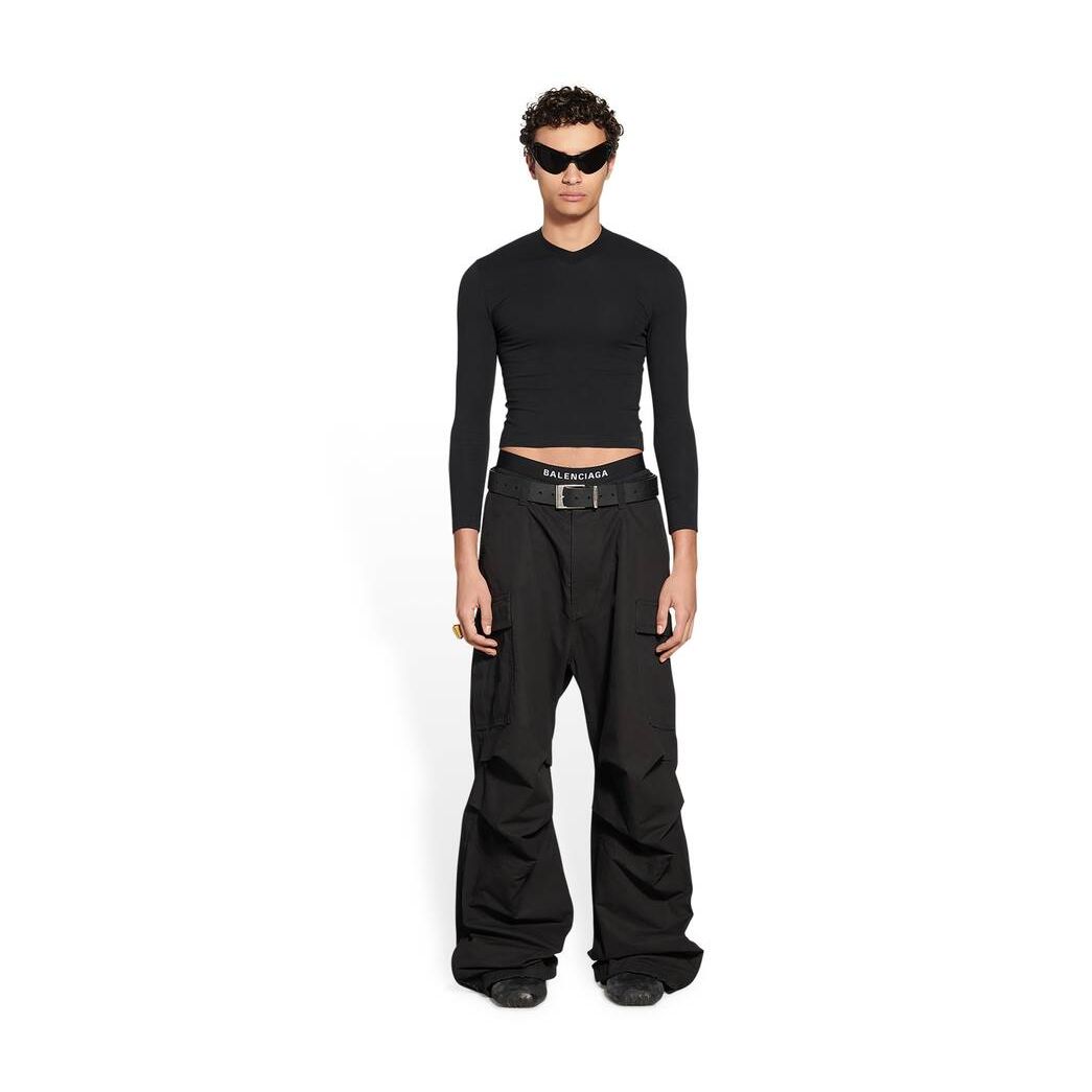 Men\'s Balenciaga Pulled Cargo Pants Black | 9457WEZVC