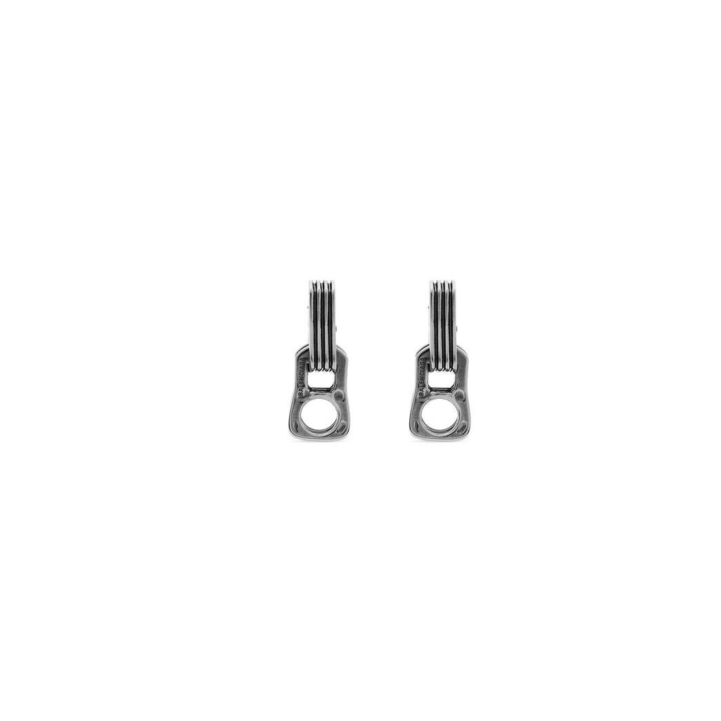 Men's Balenciaga Punk Earrings Jewelry Silver | 9634ULZQN