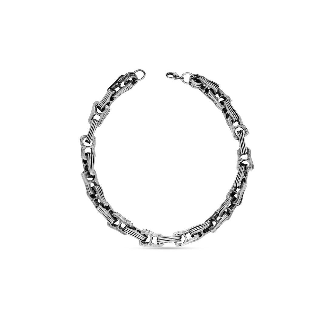 Men's Balenciaga Punk Necklace Jewelry Silver | 4701LHMXS