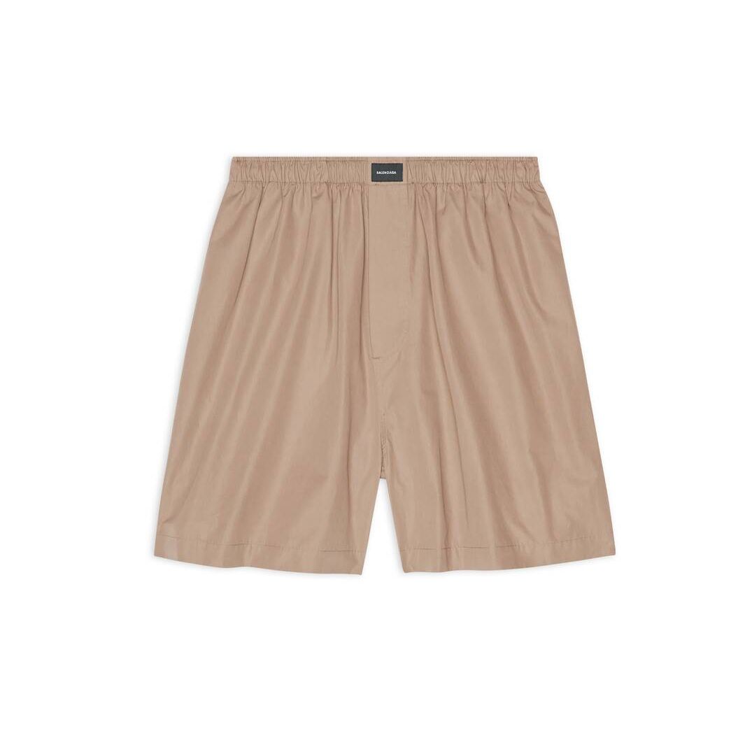 Men's Balenciaga Pyjama Shorts Pants Beige | 7015BQVEU